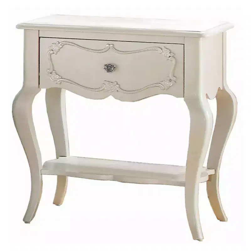 Royal Hampton Wood Nightstand By Edalene, Pearl White