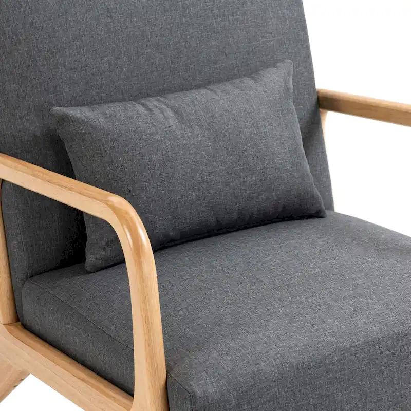 Upholstered Arm Chair with Cution Modern Side Accent Chairs - 25.8W x 28.7H x 32.3D