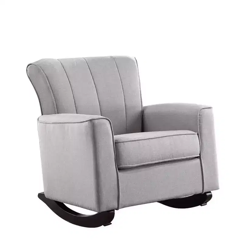 Active Sitting Rocking Chair, Light Gray Linen