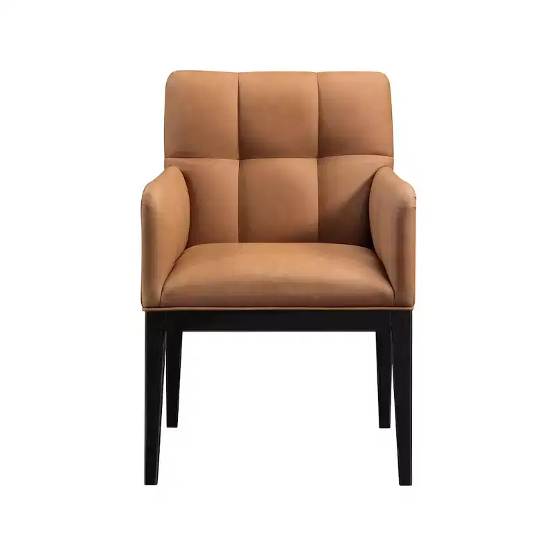 Meridian Furniture,Adrian Vegan Leather Dining Arm Chair, Set of 2