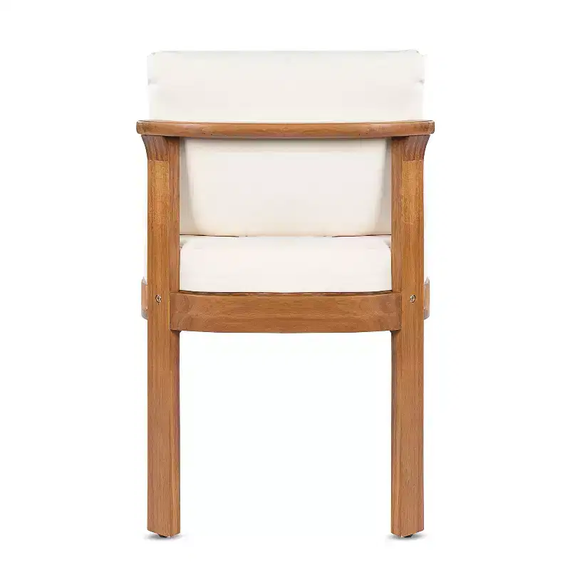 Christopher Knight Home Grayson Patio Modern Acacia Wood Armless Dining Chairs with Cushions