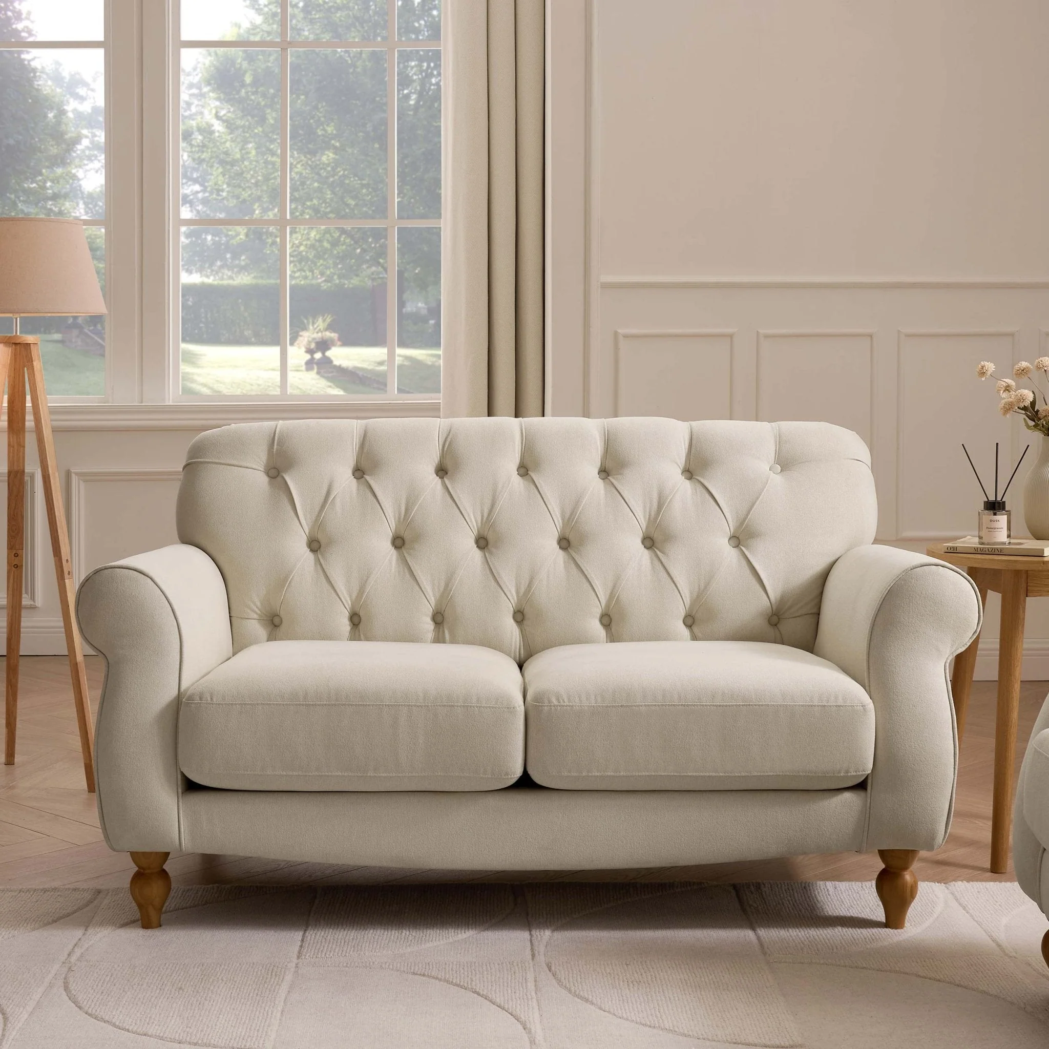 2 Seater Sofa - Cream Linen