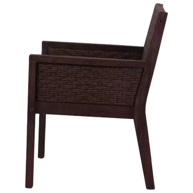 Courtyard Casual Buena Vista II Dining Arm Chair Stained Eucalyptus Wood Knock Down Packing Cushion Packed in Box but Priced Seperaely