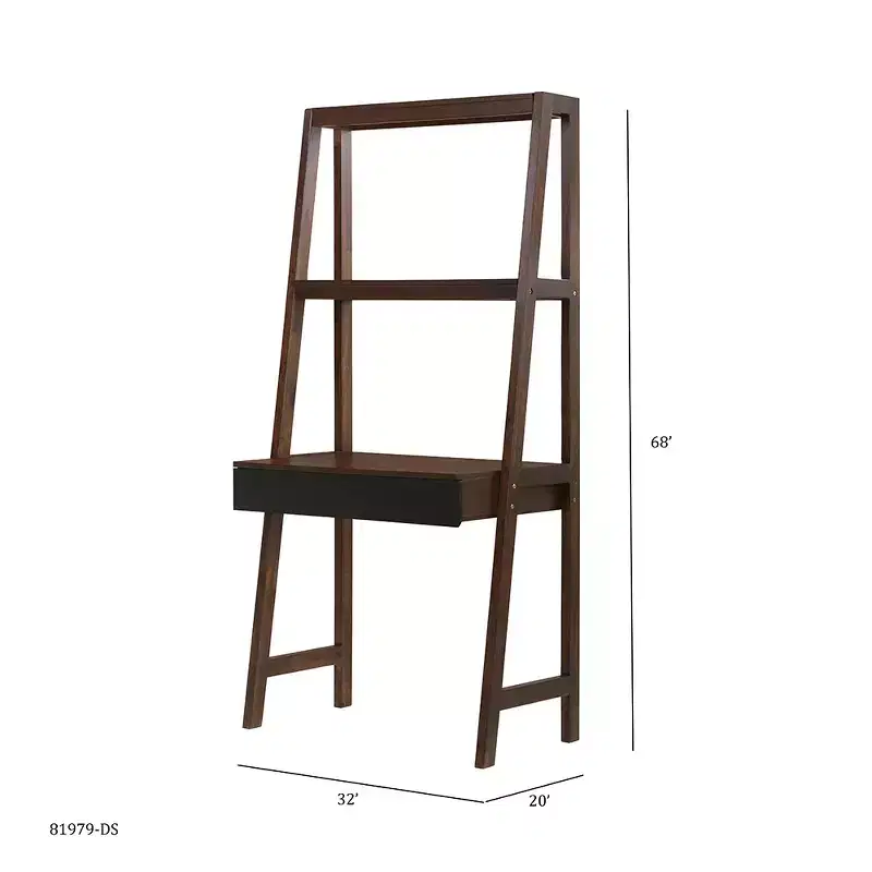 Ladder Desk with Display Shelf Storage Furniture 32x20x68
