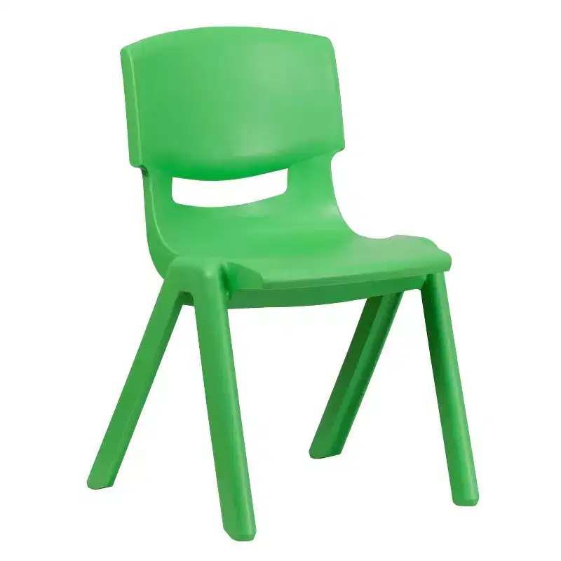 Emma and Oliver 5 Pack Plastic Stackable School Chair with 15.5'' Seat Height