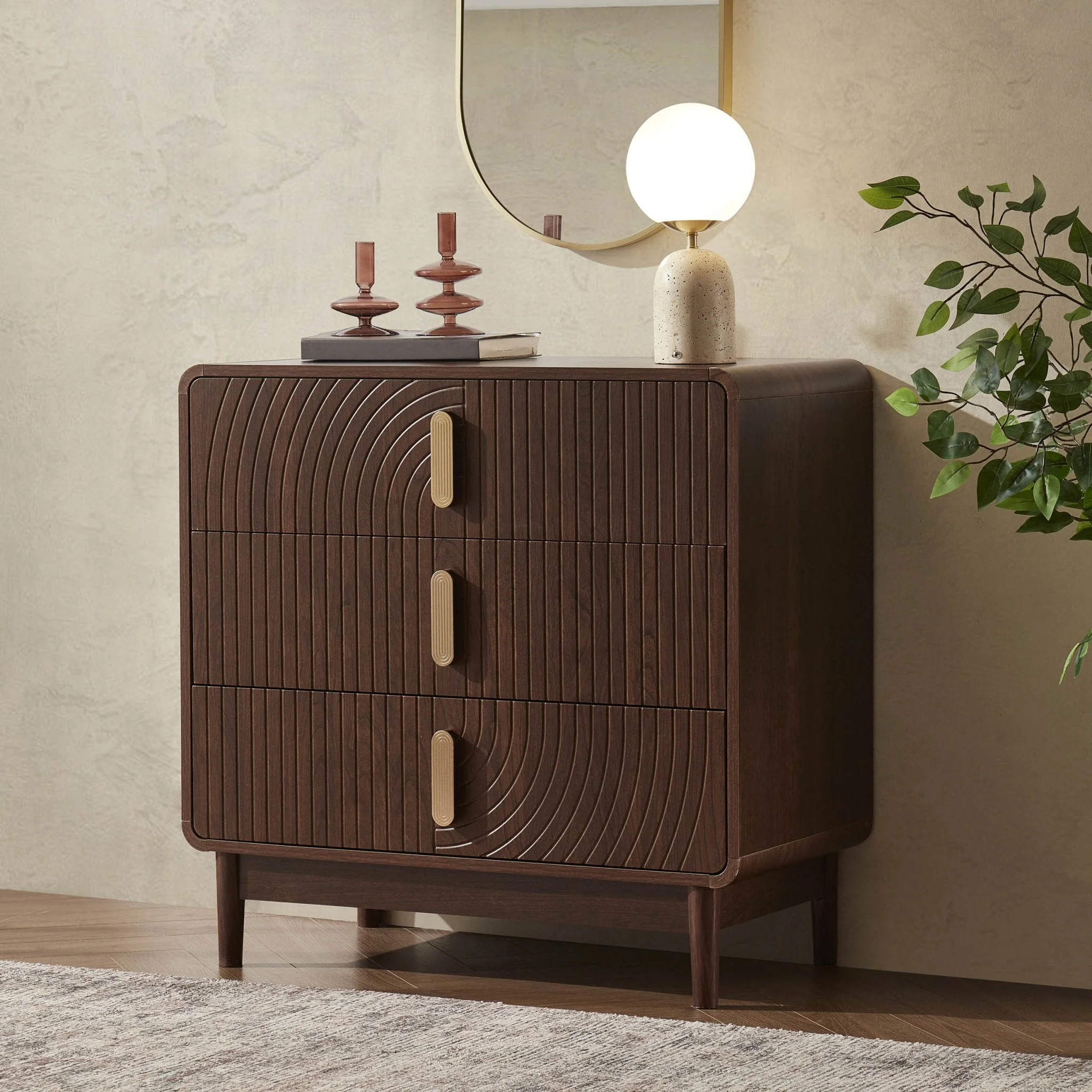 3 Drawer Chest - Walnut
