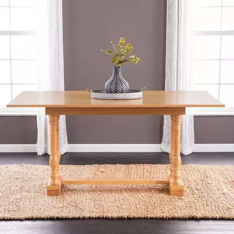 Edenderry Farmhouse Folding Trestle Console to Dining Table - Beige - SEI