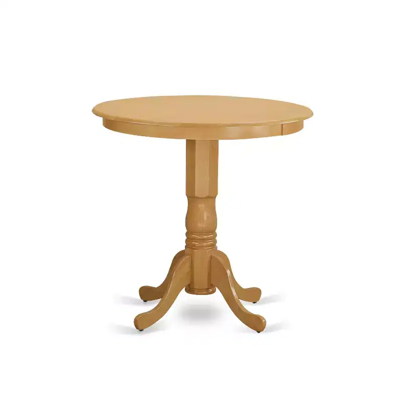 HomeStock Belmont Counter Height Set-Pub Table And Dining Chairs, Oak
