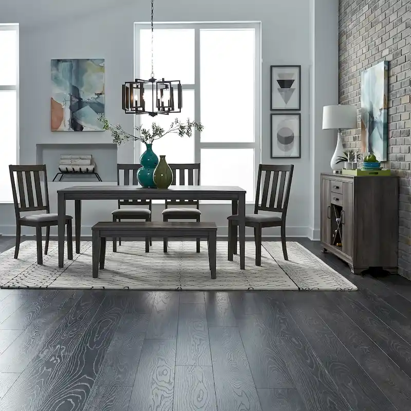 Copper Grove Tanners Creek Greystone 6 Piece Rectangular Table Set