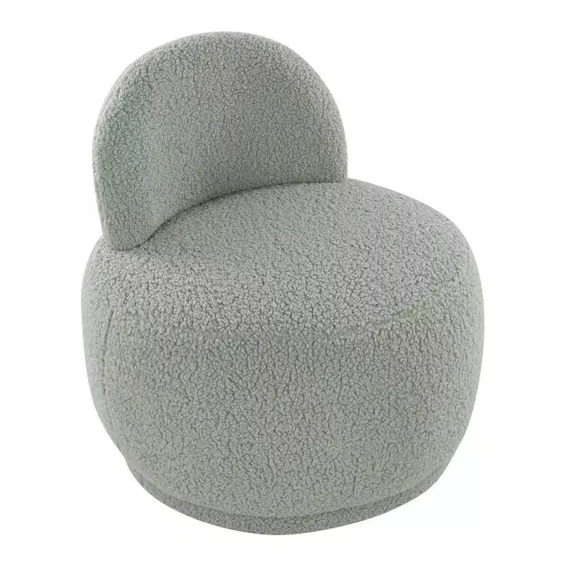 LumiSource Kimi Faux Shearling Accent Chair Green