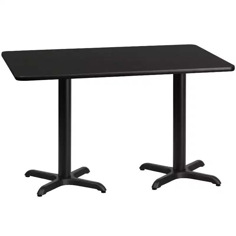 30'' x 60'' Rectangular Laminate Table Top with 22'' x 22'' Table Height Bases