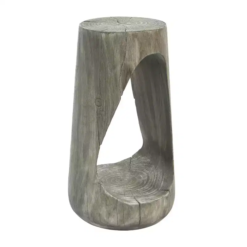 MAYEERTY 1 Pack Modern Hollow MGO End Table, Artistic Side Table for Living Room, Bedroom, Outdoor Patio
