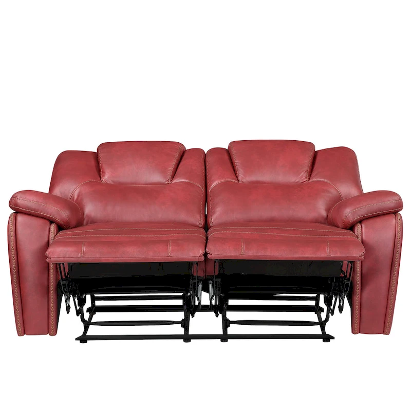 Steve Silver Kameryn Faux Leather Manual Reclining Loveseat
