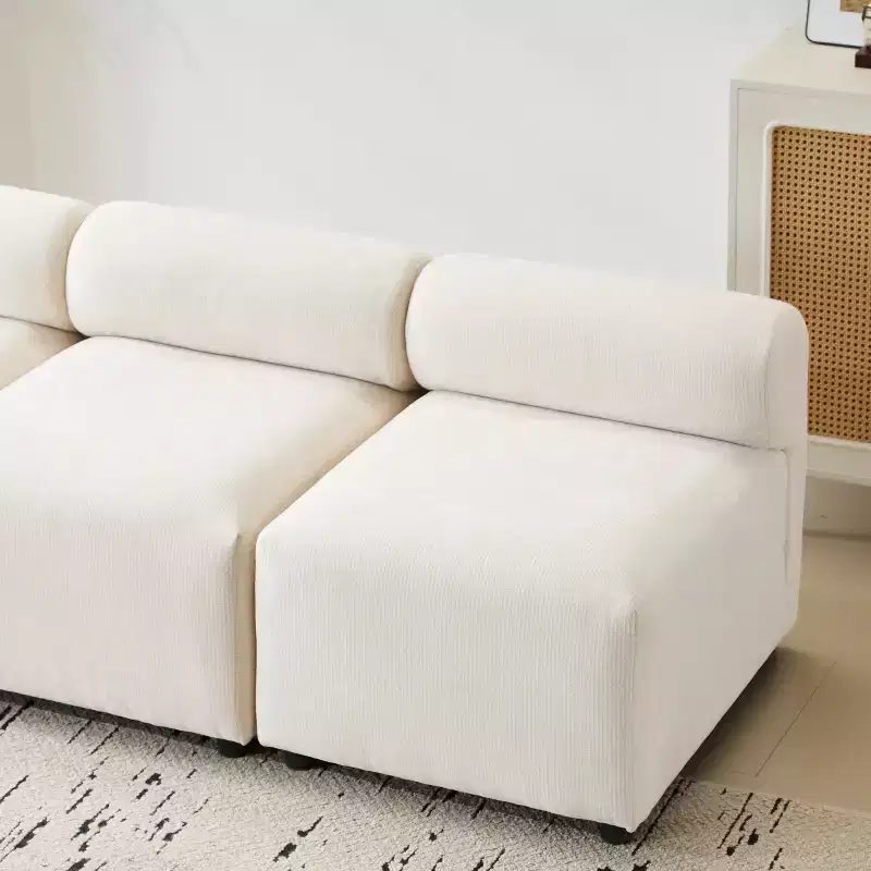 Christopher Knight Home Fermin 78 Modern Modular 3 Seater Sectional Sofa with Rround Back