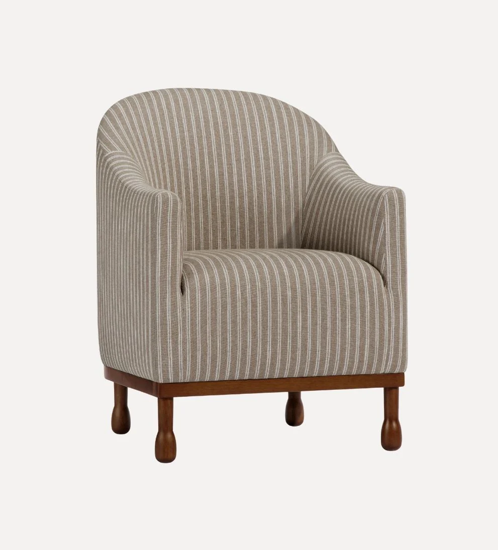 Chair, Stripes - Dimensions: 27.32 W ?¨¢ 29.50 D ?¨¢ 36.50 H | Weight: 50 lbsThe Chair is a captain's chair worth captaining.