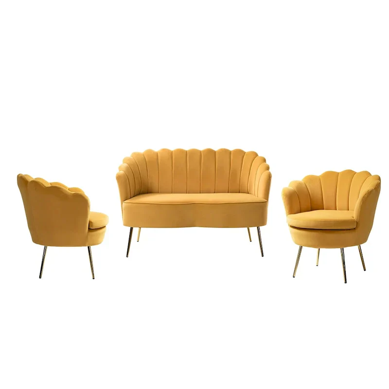 Xabier 52 in. 3 Piece Living Room Set by HULALA HOME