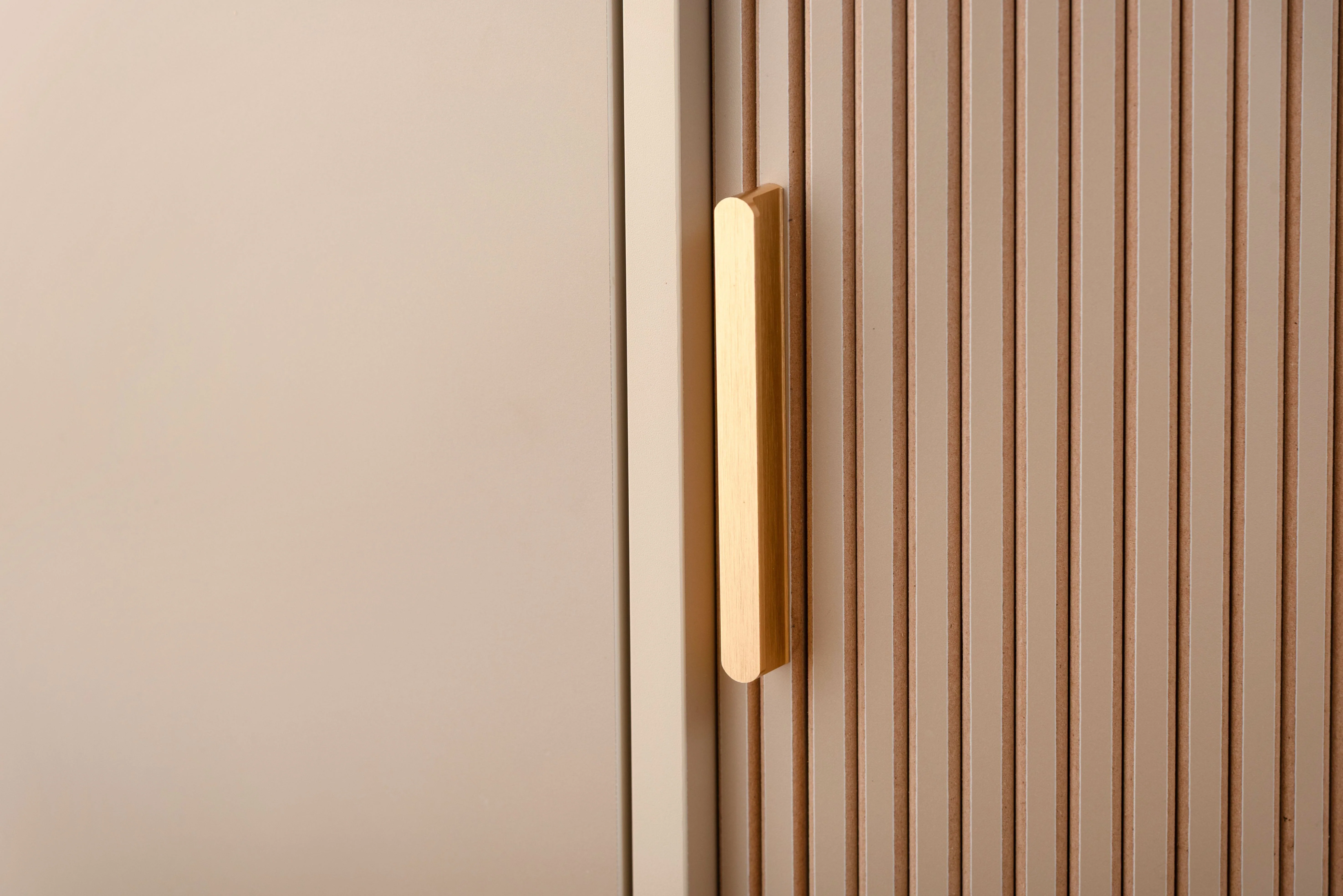 Beige Side Storage Cabinet