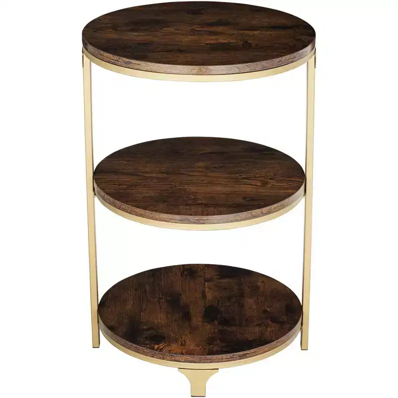 Farmhouse Round Accent Side Table, 15.25