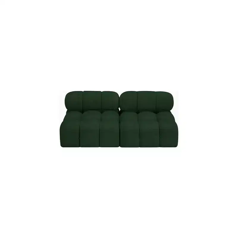 Meridian Furniture Ames Green Boucle Fabric Modular Sofa