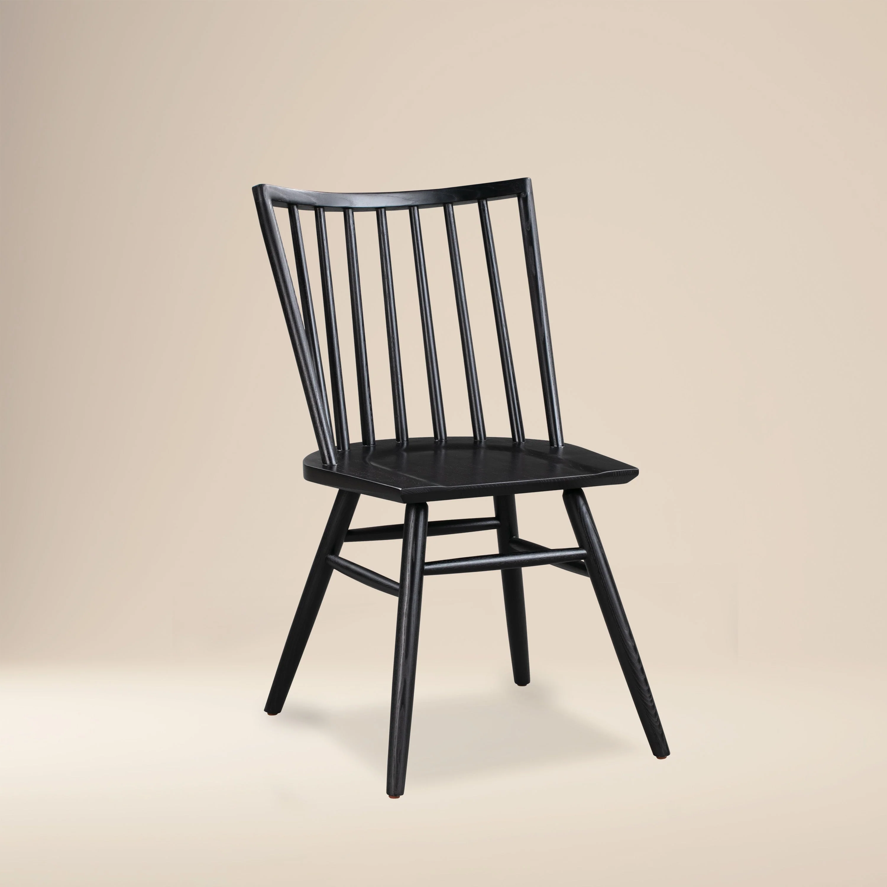 Modern Black Dining Chair with Kiln-Dried Wood Frame for Dining Room