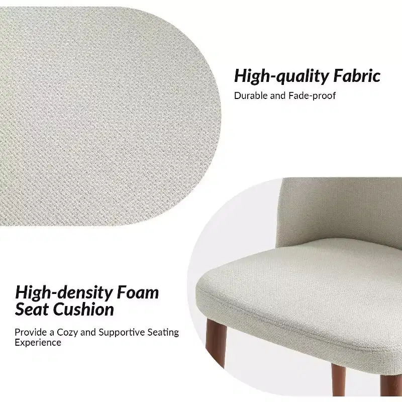 Elisa Mid-century Modern Upholstered Dining Chair Set of 2| ART OF LIVING DESIGNS
