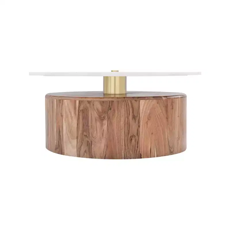 Meridian Furniture,Stonewood Natural Acacia Wood Coffee Table
