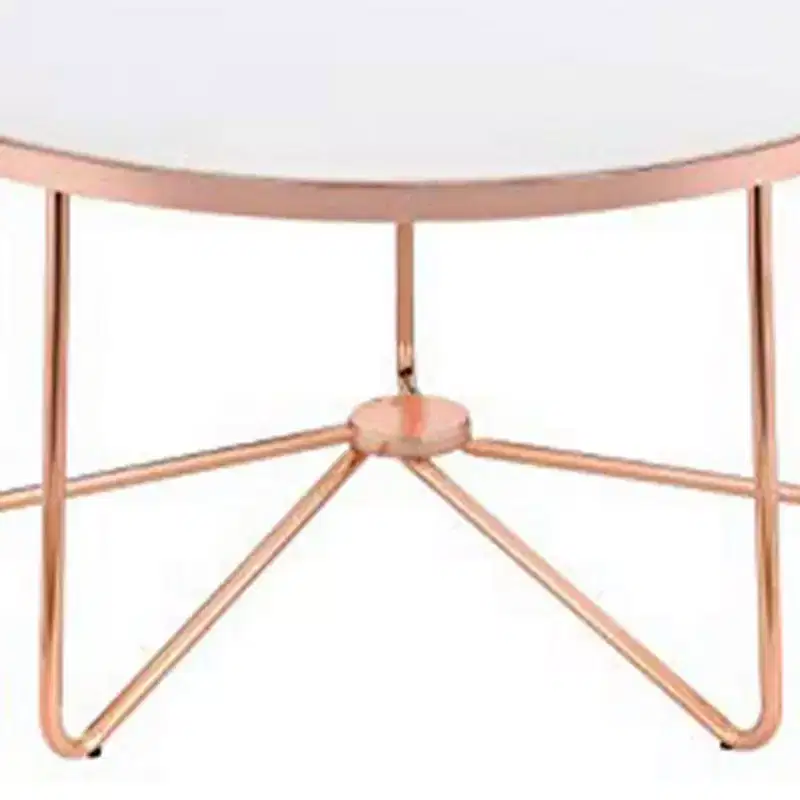Royal Hampton Coffee Table, Frosted Glass & Rose Gold