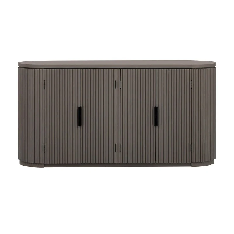 63W 4-Door Storage Cabinet with Metal Handles