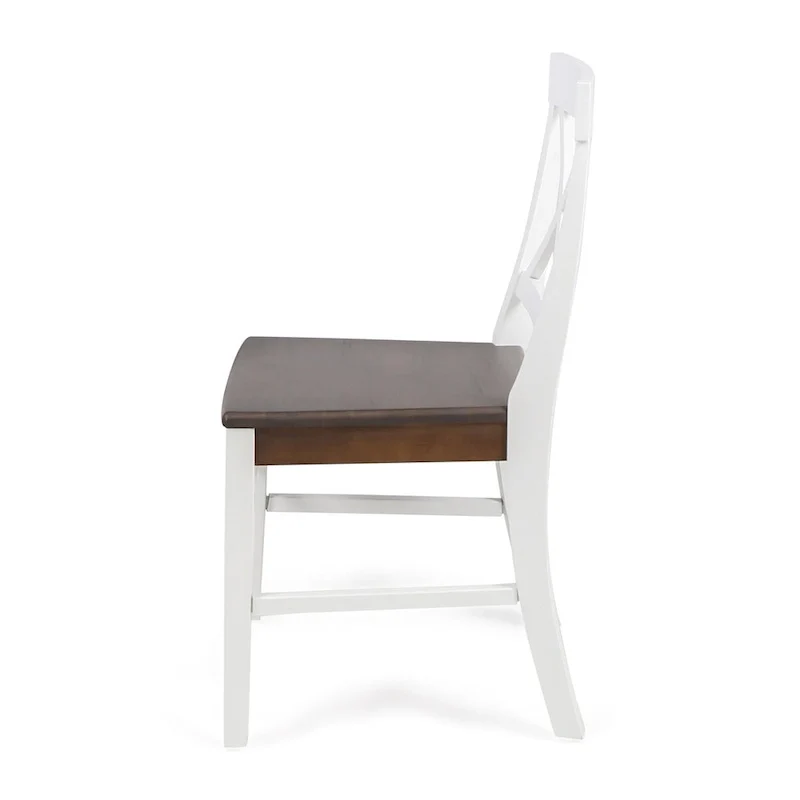 Roshan Farmhouse Acacia Wood Dining Chairs set of 2