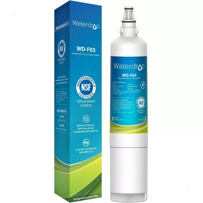Waterdrop WD-F03 Refrigerator Water Filter Replacement for LG LT600P, KENMORE 9990,5231JA2006A, 5231JA2006B, KENMORECLEAR 46-9990, WFC2001(1 Pack