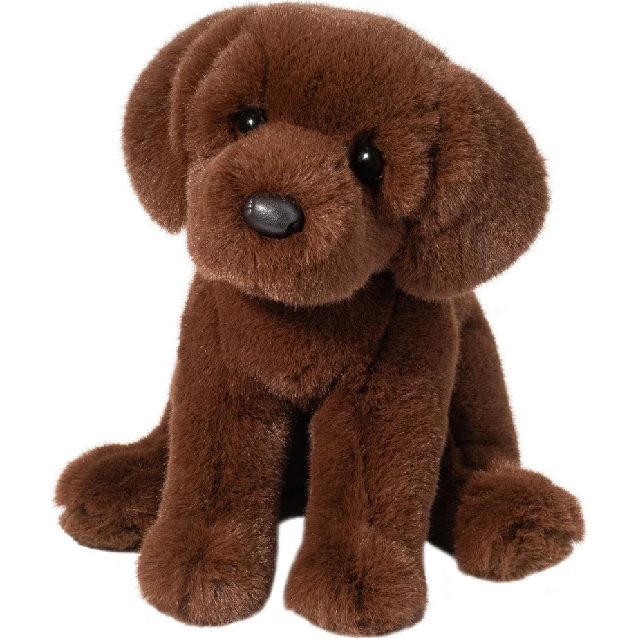 Chocolate Lab Stuffed Animal Plush Dog Toy Sitting Figure