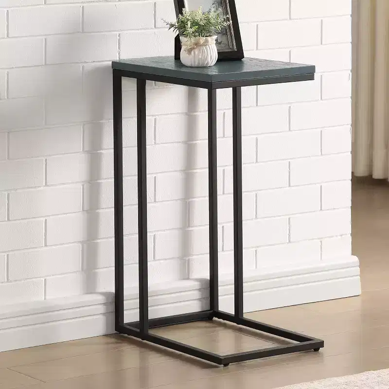 Embo Steel Side Table with Modern Industrial Design for Living Room and Bedroom