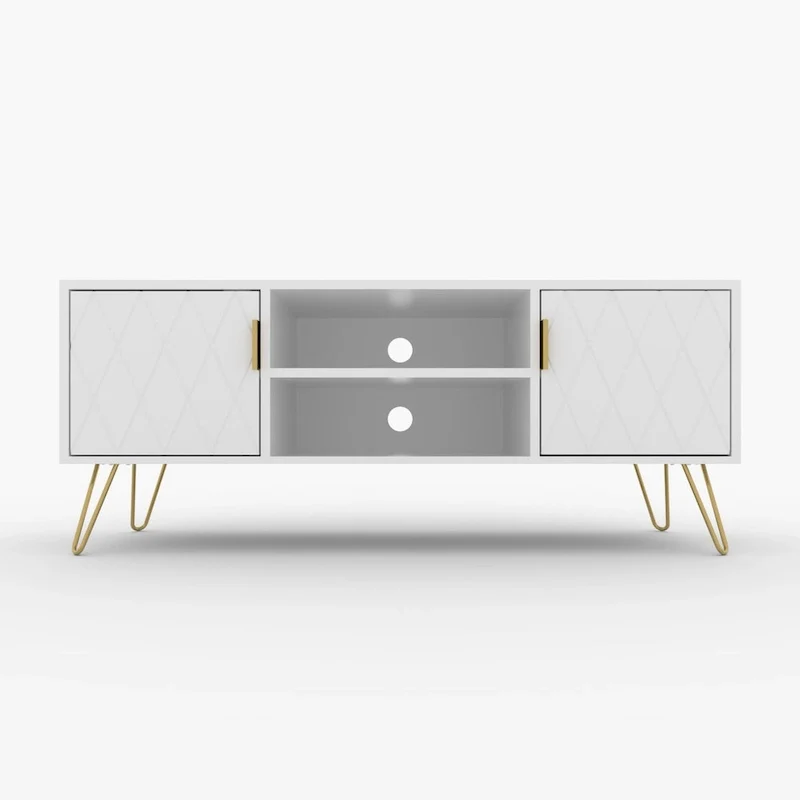 TV Stand TV Console Table Cabinet Wood Entertainment Center