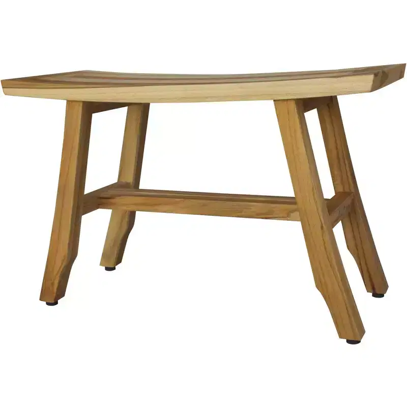 28 Natural Teak Rectangular Shower Bench