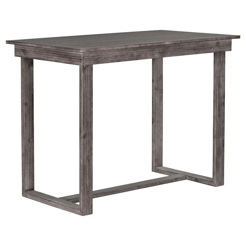 5 Pcs Counter Height Dining Table Set, Solid Wood Kitchen Dining Table Set with Rectangular Dining Table and 4 Dining Chairs