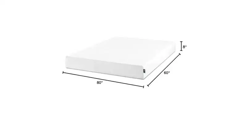 Zinus 8 Inch Queen Green Tea Memory Foam Mattress, Fiberglass Free, Medium Firm Feel, Zoned Pressure Relief, Certified Safe Foams & Fabric.
