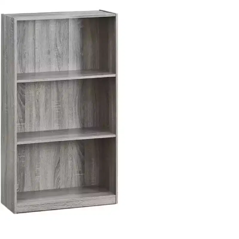 3 Tier Storage Bookcase Open Shelf Display Cabinet, French Oak