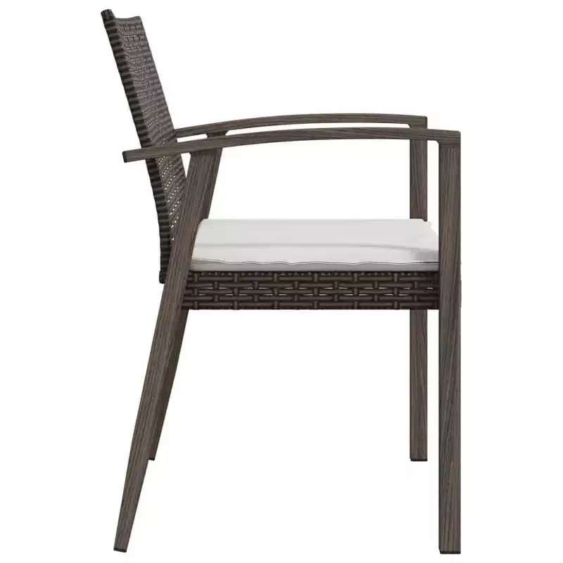 vidaXL Garden Chair Set of 6 Poly Rattan, Steel Medium Durable