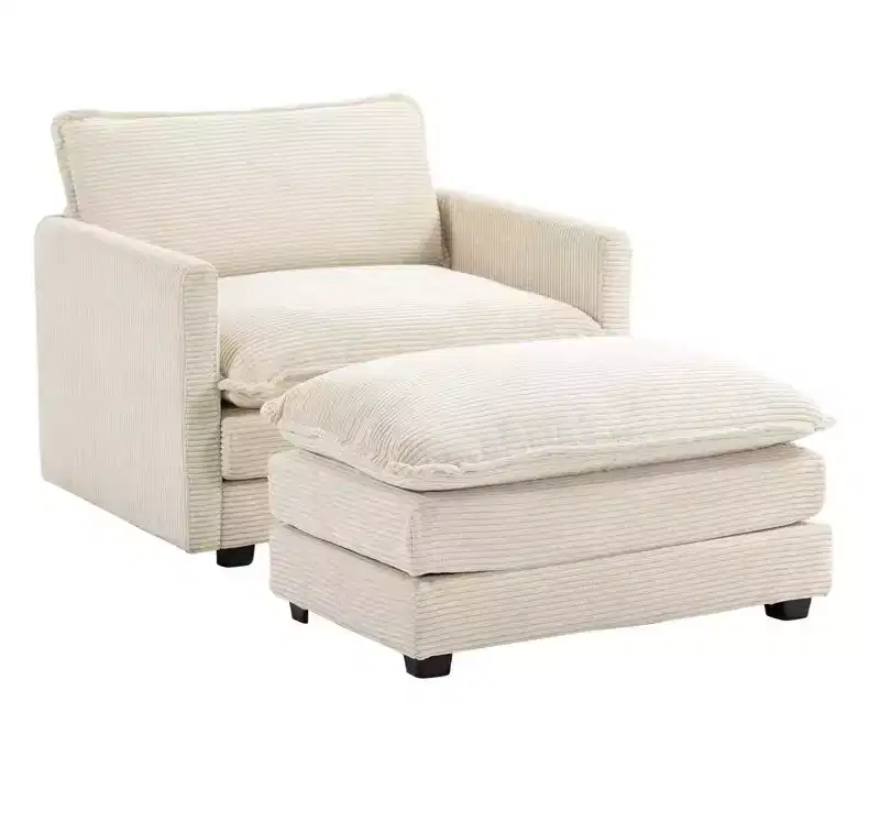 41.34 Corduroy Oversized Accent Chair, Modern Armchair Reading Chairs for Bedroom Living Room