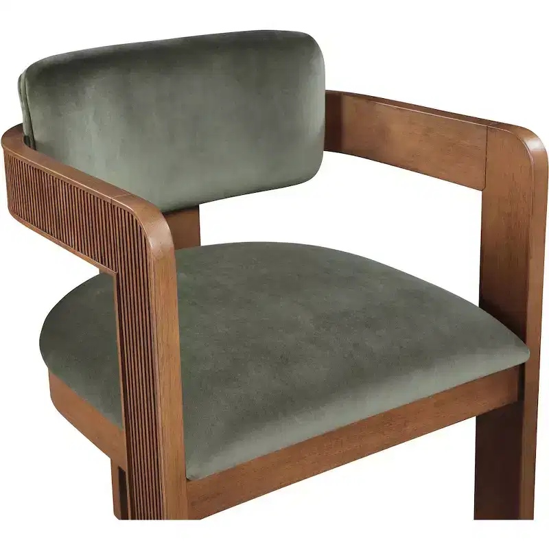 Meridian Furniture Sacha Green Velvet Dining Chair, Set of 2
