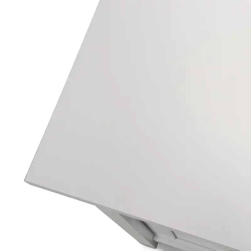 59.06 L-Shaped Office Desk with File Drawer - Soft White
