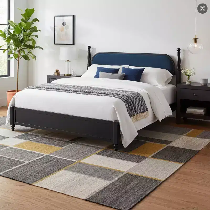 Christopher Knight Home Sophie Modern Rubberwood Upholstered Bed Frame