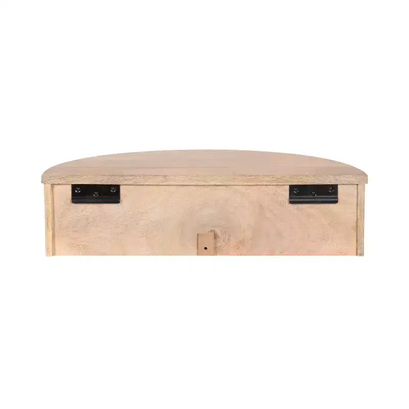 Kate and Laurel Reid Ribbed Floating Side Table, 20x11x6, Natural