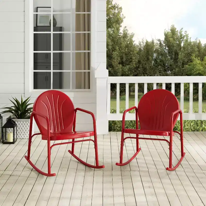 Griffith Set of 2 Metal Rocking Chairs - Crosley
