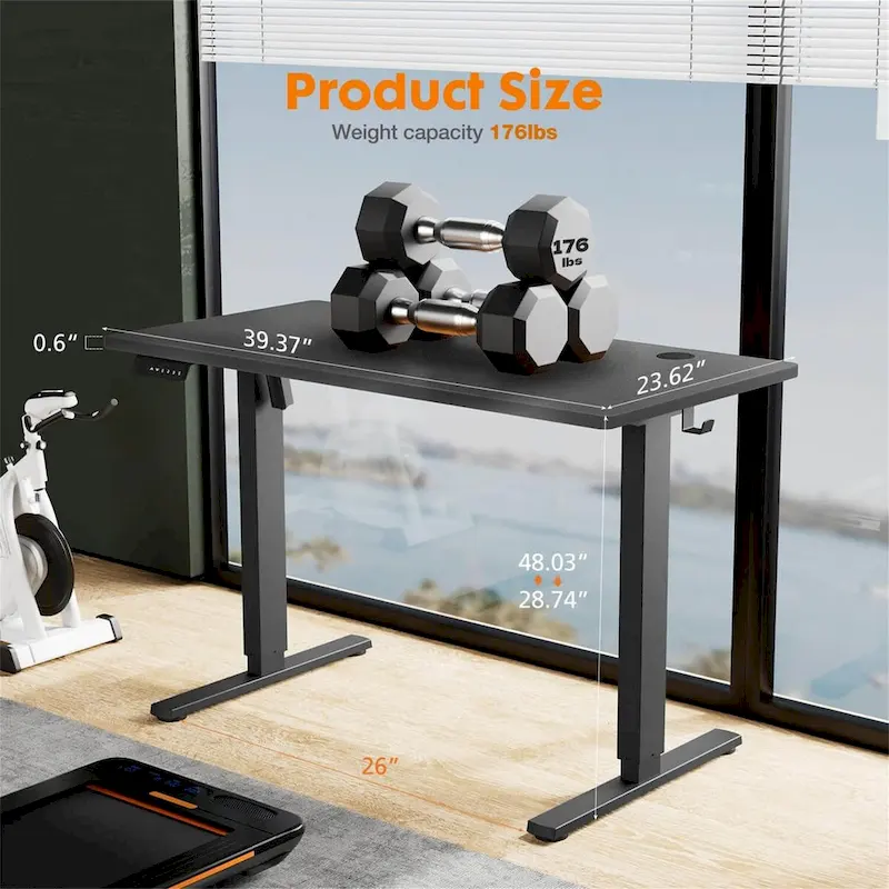 Height Adjustable Standing Desk with Electric Motor