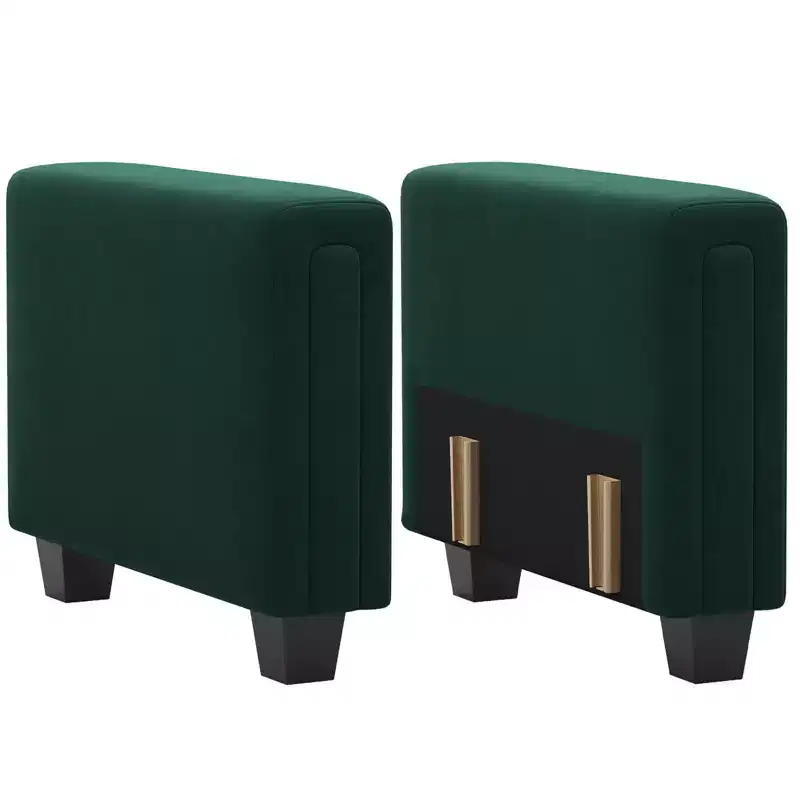 Belffin Modular Velvet Tufted Armrest Pair