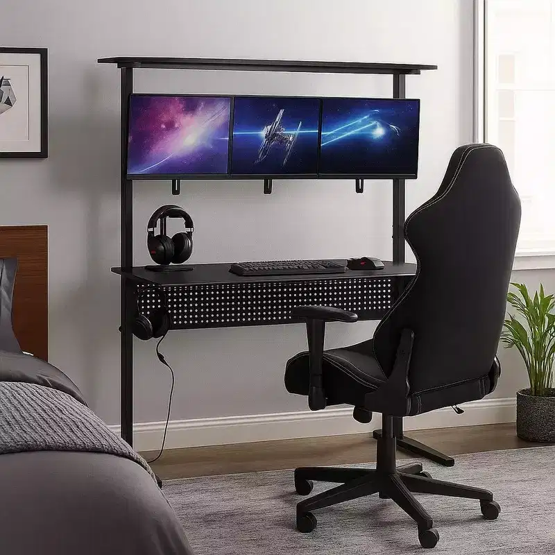 Royal Hampton Gaming Table with USB-Port, Black