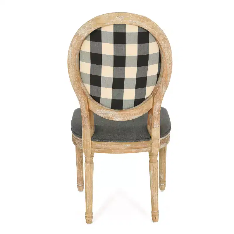 GDFStudio Newman Traditional Upholstered Rubberwood Dining Chairs (Set of 4)