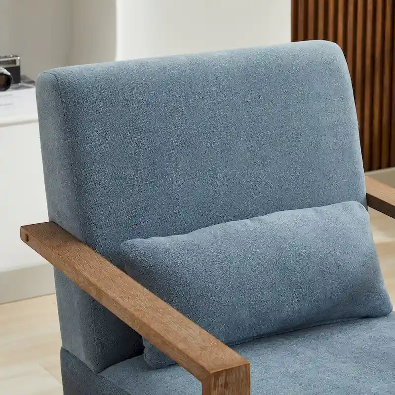 30.31 Linen Blend Upholstered 360 Swivel Accent Chair