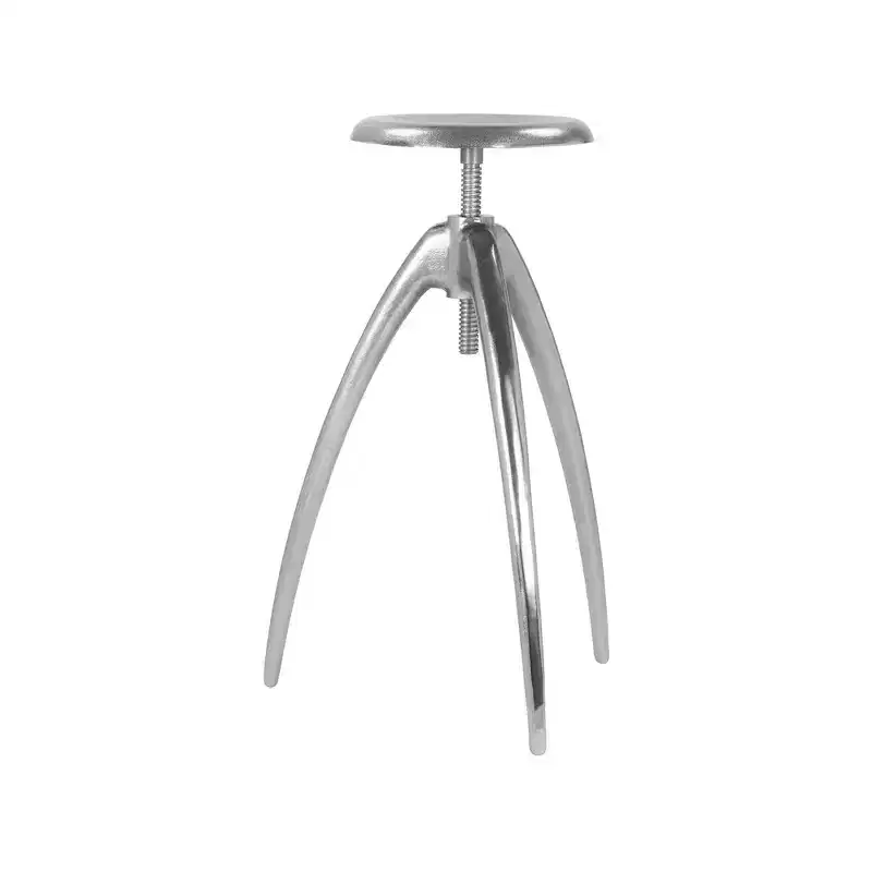 Silver Aluminum Counter/Bar Stool